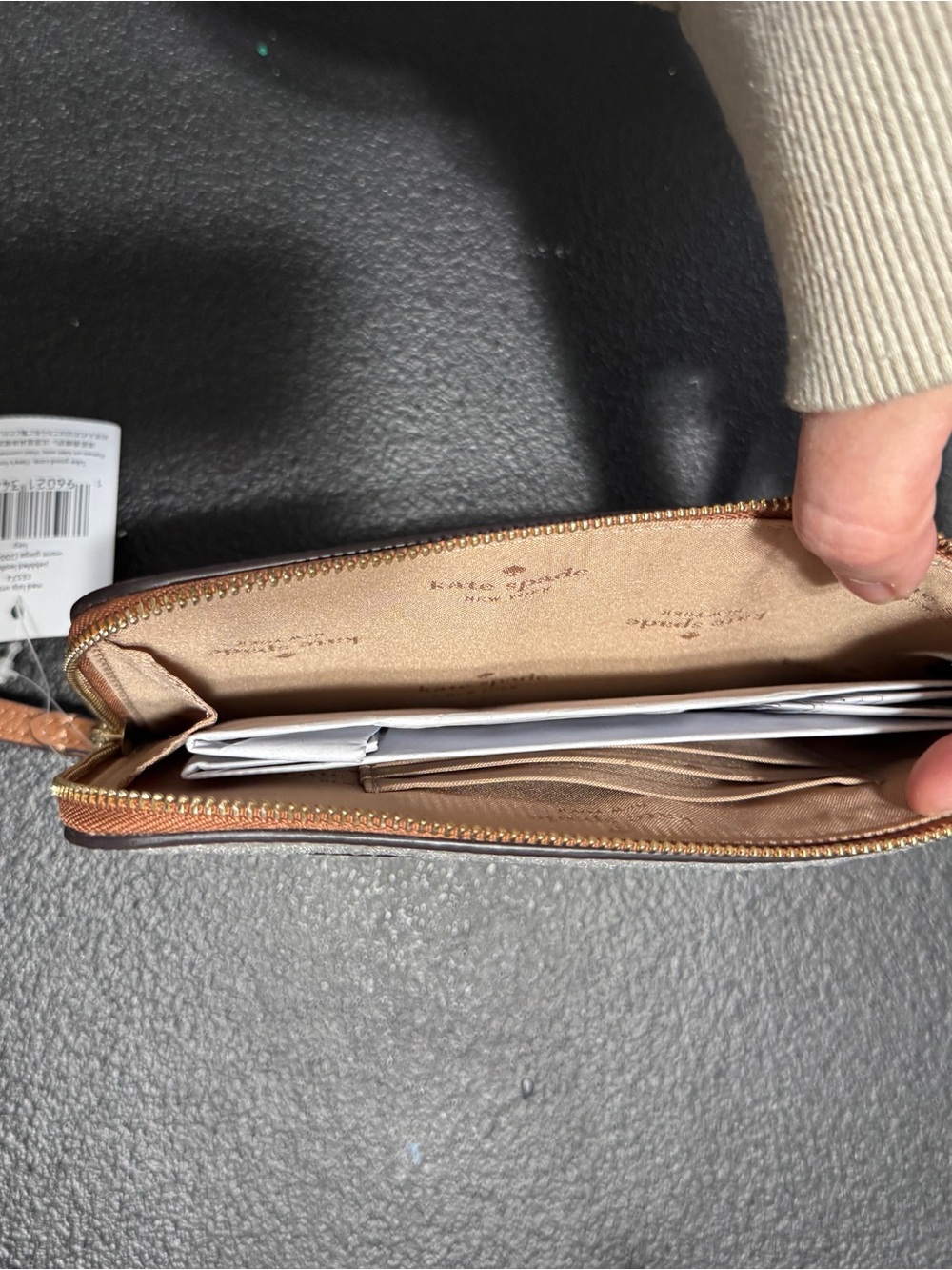 kate spade Tan Pebbled Leather Wristlet - Picture 4 of 5